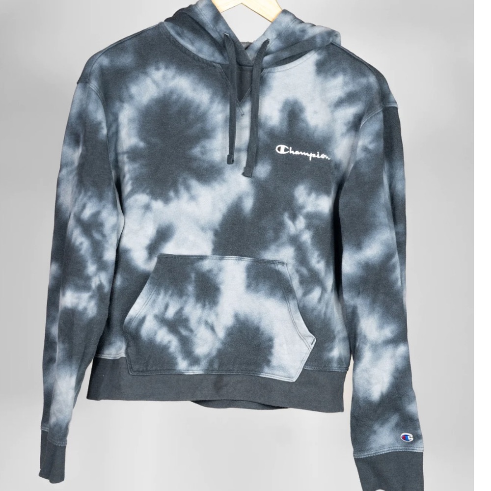 Ladies Champion Blue Tie-Dye Hoodie